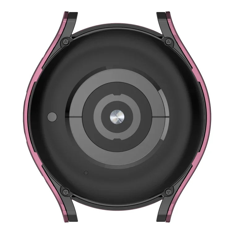 เคสกันนาฬิกาแบบแขวนลายสองสีพร้อมฟิล์มกระจกนิรภัย สำหรับ Samsung Galaxy Watch5 Pro 45 มม., Watch5 40 มม., Watch5 44 มม., Watch4 40 มม., Watch4 44 มม.
