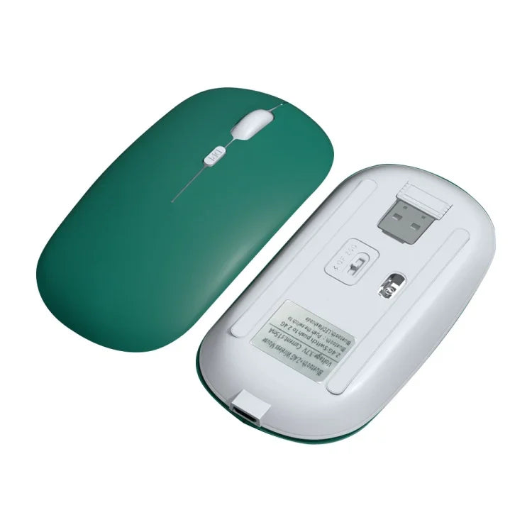 เมาส์ไร้สายโหมดคู่ Bluetooth 2.4G 1600dpi, Bluetooth + 2.4G(สีขาว), Bluetooth + 2.4G(สีดำ), Bluetooth + 2.4G(สีชมพู), Bluetooth + 2.4G(สีม่วง), Bluetooth + 2.4G(สีเหลือง), Bluetooth + 2.4G(สีน้ำเงิน), Bluetooth + 2.4G(สีเขียวมิ้นท์)
