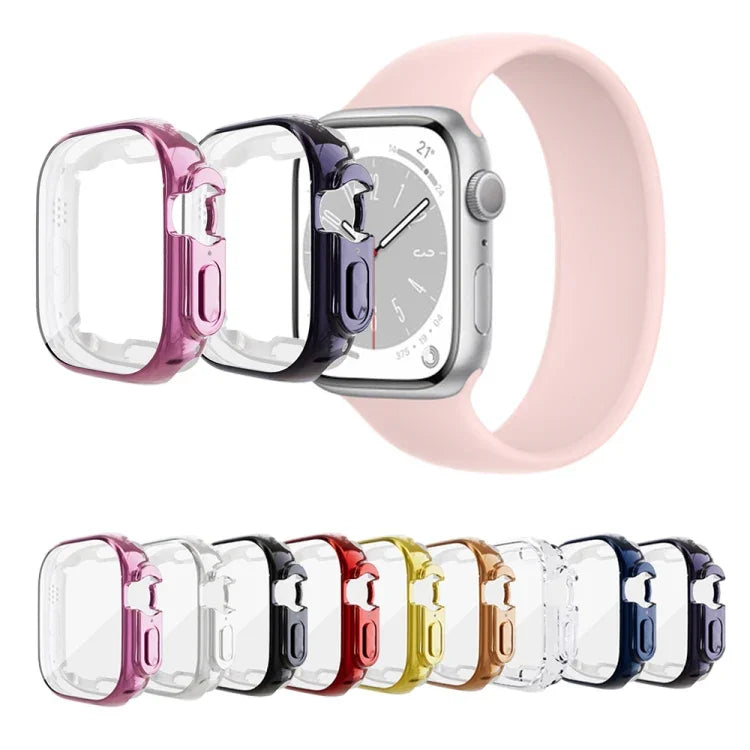เคส TPU ชุบครบวงจรกันกระแทก สำหรับ Apple Watch 9 / 8 / 7 45mm, สำหรับ Apple Watch 8 / 7 45mm, สำหรับ Apple Watch 9 / 8 / 7 41mm