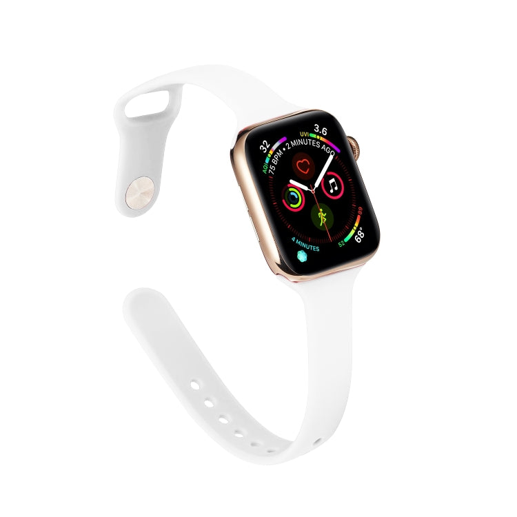 สายรัดข้อมือซิลิโคนบางสำหรับเปลี่ยน สำหรับ Apple Watch 5/4 ขนาด 44 มม. และ 3/2/1 ขนาด 42 มม. สำหรับ Apple Watch 5/4 ขนาด 40 มม. และ 3/2/1 ขนาด 38 มม.