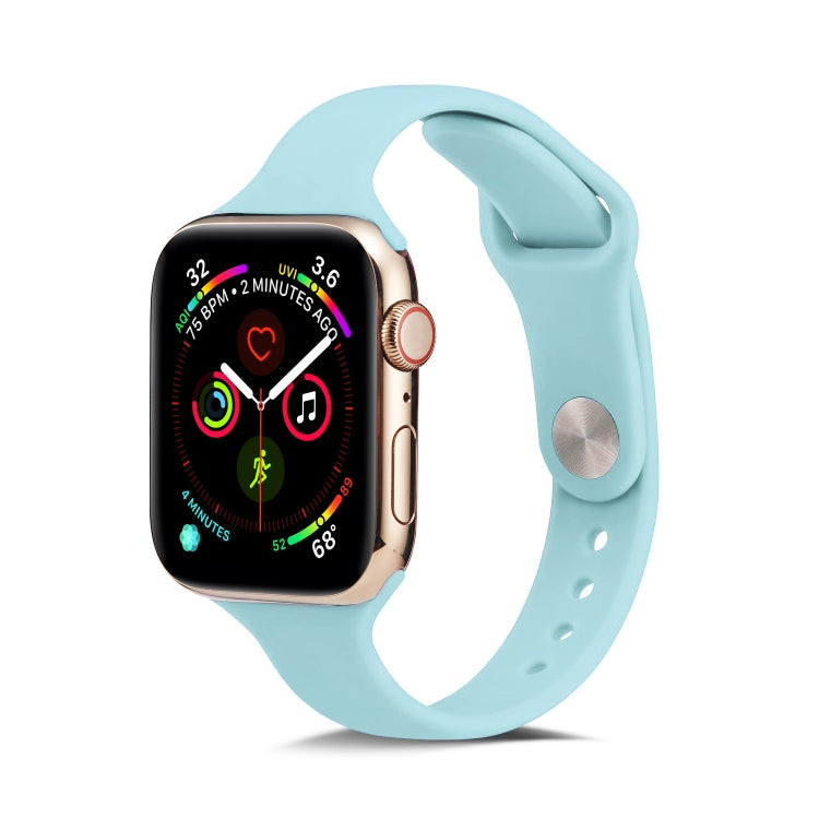 สายรัดข้อมือซิลิโคนบางสำหรับเปลี่ยน สำหรับ Apple Watch 5/4 ขนาด 44 มม. และ 3/2/1 ขนาด 42 มม. สำหรับ Apple Watch 5/4 ขนาด 40 มม. และ 3/2/1 ขนาด 38 มม.