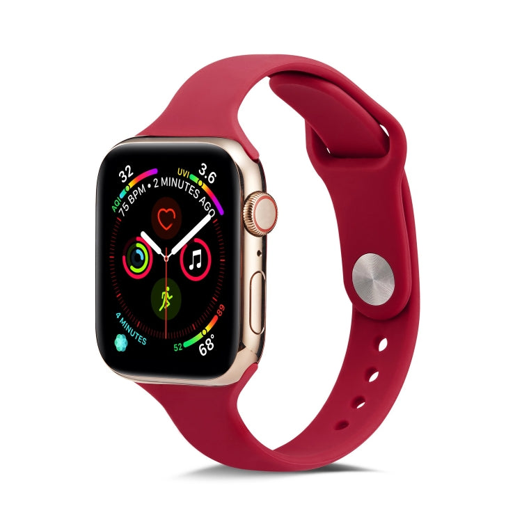 สายรัดข้อมือซิลิโคนบางสำหรับเปลี่ยน สำหรับ Apple Watch 5/4 ขนาด 44 มม. และ 3/2/1 ขนาด 42 มม. สำหรับ Apple Watch 5/4 ขนาด 40 มม. และ 3/2/1 ขนาด 38 มม.