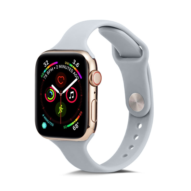 สายรัดข้อมือซิลิโคนบางสำหรับเปลี่ยน สำหรับ Apple Watch 5/4 ขนาด 44 มม. และ 3/2/1 ขนาด 42 มม. สำหรับ Apple Watch 5/4 ขนาด 40 มม. และ 3/2/1 ขนาด 38 มม.