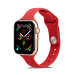 สายรัดข้อมือซิลิโคนบางสำหรับเปลี่ยน สำหรับ Apple Watch 5/4 ขนาด 44 มม. และ 3/2/1 ขนาด 42 มม. สำหรับ Apple Watch 5/4 ขนาด 40 มม. และ 3/2/1 ขนาด 38 มม.