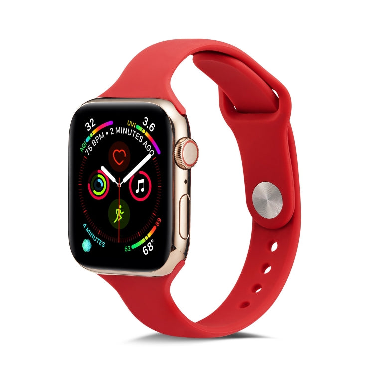 สายรัดข้อมือซิลิโคนบางสำหรับเปลี่ยน สำหรับ Apple Watch 5/4 ขนาด 44 มม. และ 3/2/1 ขนาด 42 มม. สำหรับ Apple Watch 5/4 ขนาด 40 มม. และ 3/2/1 ขนาด 38 มม.