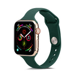 สายรัดข้อมือซิลิโคนบางสำหรับเปลี่ยน สำหรับ Apple Watch 5/4 ขนาด 44 มม. และ 3/2/1 ขนาด 42 มม. สำหรับ Apple Watch 5/4 ขนาด 40 มม. และ 3/2/1 ขนาด 38 มม.