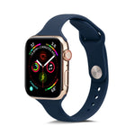 สายรัดข้อมือซิลิโคนบางสำหรับเปลี่ยน สำหรับ Apple Watch 5/4 ขนาด 44 มม. และ 3/2/1 ขนาด 42 มม. สำหรับ Apple Watch 5/4 ขนาด 40 มม. และ 3/2/1 ขนาด 38 มม.