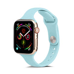 สายรัดข้อมือซิลิโคนบางสำหรับเปลี่ยน สำหรับ Apple Watch 5/4 ขนาด 44 มม. และ 3/2/1 ขนาด 42 มม. สำหรับ Apple Watch 5/4 ขนาด 40 มม. และ 3/2/1 ขนาด 38 มม.