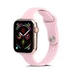 Thin Silicone Replacement Wrist Strap Watchband, For Apple Watch 5/4 44mm & 3/2/1 42mm, For Apple Watch 5/4 40mm & 3/2/1 38mm