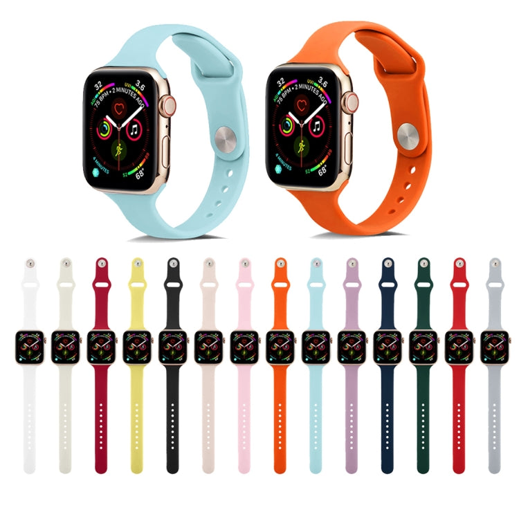 สายรัดข้อมือซิลิโคนบางสำหรับเปลี่ยน สำหรับ Apple Watch 5/4 ขนาด 44 มม. และ 3/2/1 ขนาด 42 มม. สำหรับ Apple Watch 5/4 ขนาด 40 มม. และ 3/2/1 ขนาด 38 มม.