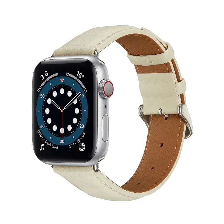 สายรัดนาฬิกาหนังแท้ สำหรับ Apple Watch Ultra 49mm / Series 8&7 45mm / SE 2&6&SE&5&4 44mm / 3&2&1 42mm, สำหรับ Apple Watch Series 8&7 41mm / SE 2&6&SE&5&4 40mm / 3&2&1 38mm