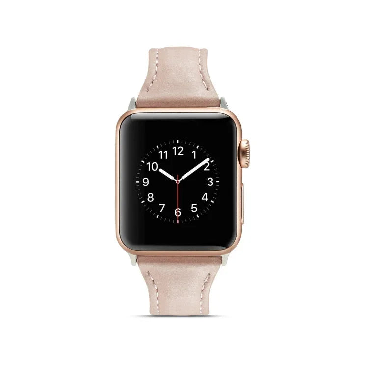 สายรัดข้อมือหนังบางสำหรับเปลี่ยน สำหรับ Apple Watch 5/4 ขนาด 44 มม. และ 3/2/1 ขนาด 42 มม. สำหรับ Apple Watch 5/4 ขนาด 40 มม. และ 3/2/1 ขนาด 38 มม.