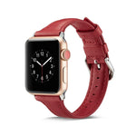 สายรัดข้อมือหนังบางสำหรับเปลี่ยน สำหรับ Apple Watch 5/4 ขนาด 44 มม. และ 3/2/1 ขนาด 42 มม. สำหรับ Apple Watch 5/4 ขนาด 40 มม. และ 3/2/1 ขนาด 38 มม.
