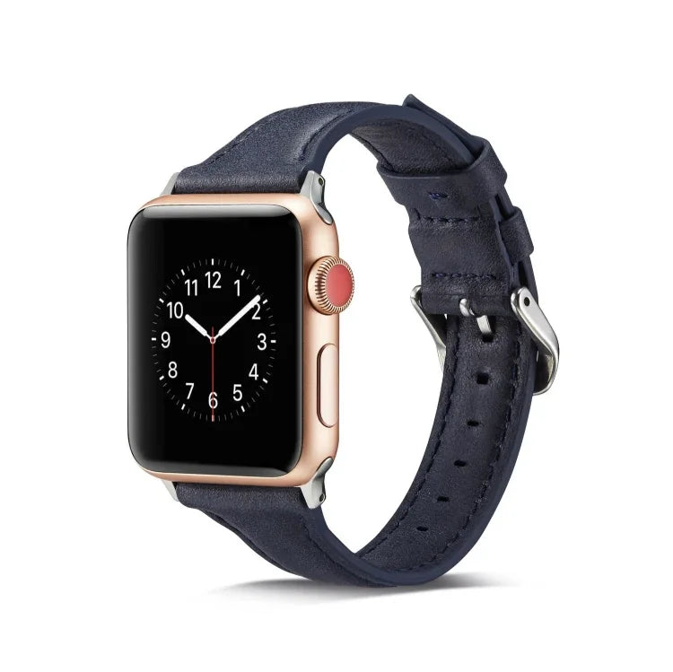 สายรัดข้อมือหนังบางสำหรับเปลี่ยน สำหรับ Apple Watch 5/4 ขนาด 44 มม. และ 3/2/1 ขนาด 42 มม. สำหรับ Apple Watch 5/4 ขนาด 40 มม. และ 3/2/1 ขนาด 38 มม.