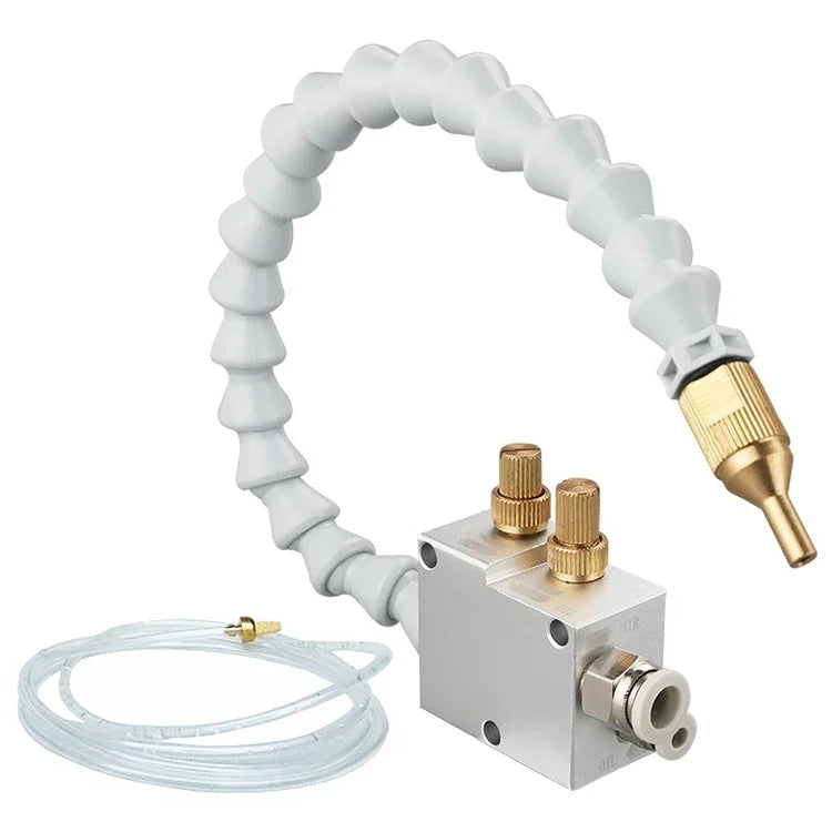 เครื่องพ่นน้ำหล่อเย็นและหล่อลื่น CNC Lathe สำหรับงานแกะสลัก, ไม่มีฐานแม่เหล็ก, มีฐานแม่เหล็ก