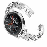สายนาฬิกาโซ่ผ้ายีนส์ประดับเพชรแถว สำหรับ Samsung Galaxy Watch5 40mm/44mm / Watch5 Pro