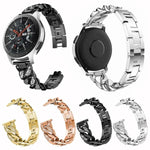 สายนาฬิกาโซ่ผ้ายีนส์ประดับเพชรแถว สำหรับ Samsung Galaxy Watch5 40mm/44mm / Watch5 Pro