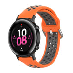 สายรัดข้อมือกีฬาสองสีแบบล็อก 20mm สำหรับ Huawei Watch GT2 42MM, สำหรับ Galaxy Watch Active2 / Active
