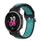 สายรัดข้อมือกีฬาสองสีแบบล็อก 20mm สำหรับ Huawei Watch GT2 42MM, สำหรับ Galaxy Watch Active2 / Active