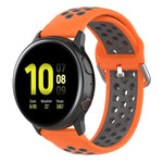 สายรัดข้อมือกีฬาสองสีแบบล็อก 20mm สำหรับ Huawei Watch GT2 42MM, สำหรับ Galaxy Watch Active2 / Active