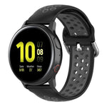 สายรัดข้อมือกีฬาสองสีแบบล็อก 20mm สำหรับ Huawei Watch GT2 42MM, สำหรับ Galaxy Watch Active2 / Active