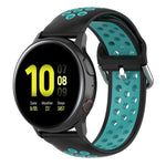 สายรัดข้อมือกีฬาสองสีแบบล็อก 20mm สำหรับ Huawei Watch GT2 42MM, สำหรับ Galaxy Watch Active2 / Active