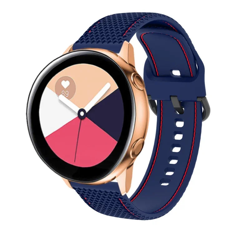 สายนาฬิกาซิลิโคนเย็บสองสี สำหรับ Samsung Galaxy Watch5 40mm/44mm / Watch5 Pro