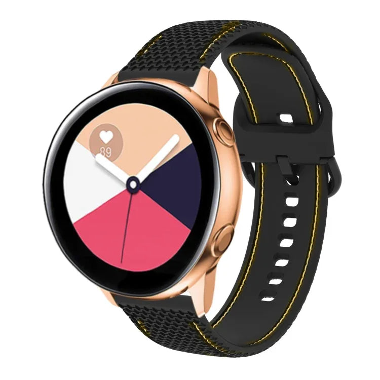 สายนาฬิกาซิลิโคนเย็บสองสี สำหรับ Samsung Galaxy Watch5 40mm/44mm / Watch5 Pro