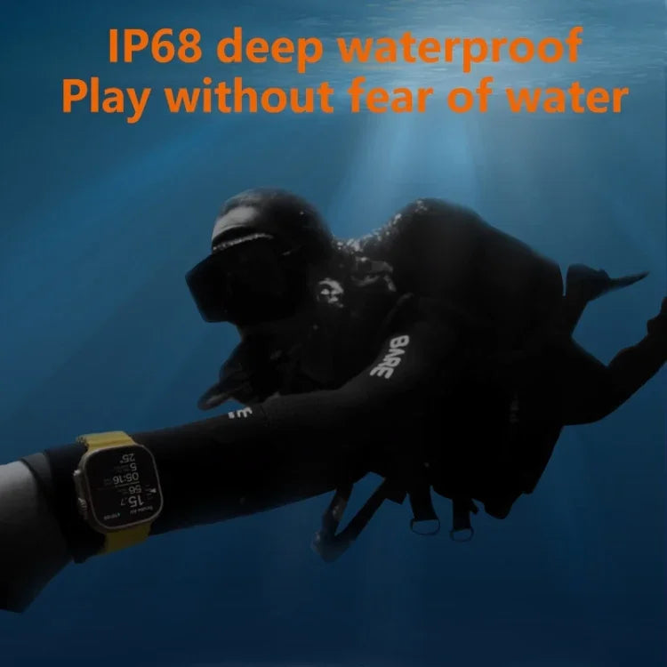 นาฬิกาอัจฉริยะ WS8 Pro หน้าจอสัมผัสเต็มรูปแบบ IPS 2.0 นิ้ว กันน้ำระดับ IP67 รองรับการวัดอัตราการเต้นหัวใจและออกซิเจนในเลือด / โหมดกีฬา