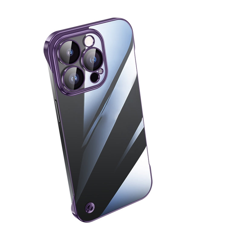 Electroplating Frameless Clear PC Phone Case, For iPhone 13 Pro Max, For iPhone 12, For iPhone 12 Pro, For iPhone 12 Pro Max