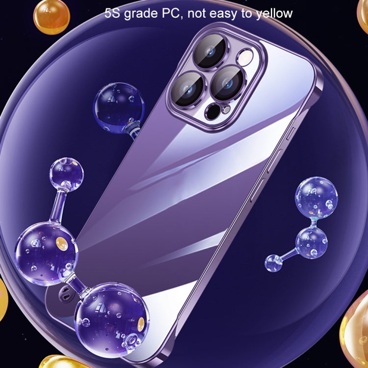 Electroplating Frameless Clear PC Phone Case, For iPhone 13 Pro Max, For iPhone 12, For iPhone 12 Pro, For iPhone 12 Pro Max