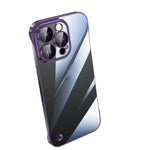 Electroplating Frameless Clear PC Phone Case, For iPhone 13 Pro Max, For iPhone 12, For iPhone 12 Pro, For iPhone 12 Pro Max