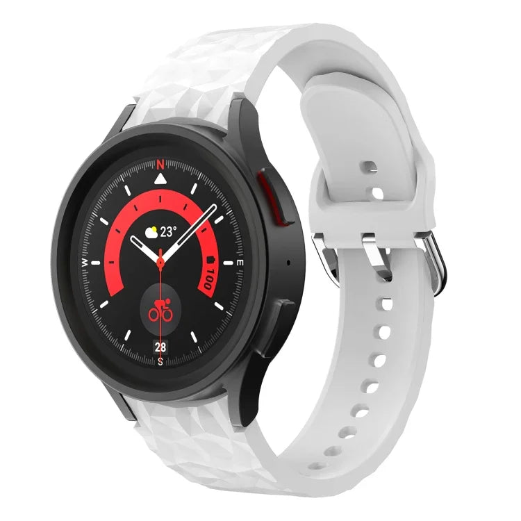 สายนาฬิกาซิลิโคนลายข้าวหลามตัด สำหรับ Samsung Galaxy Watch 5 / Watch 5 Pro