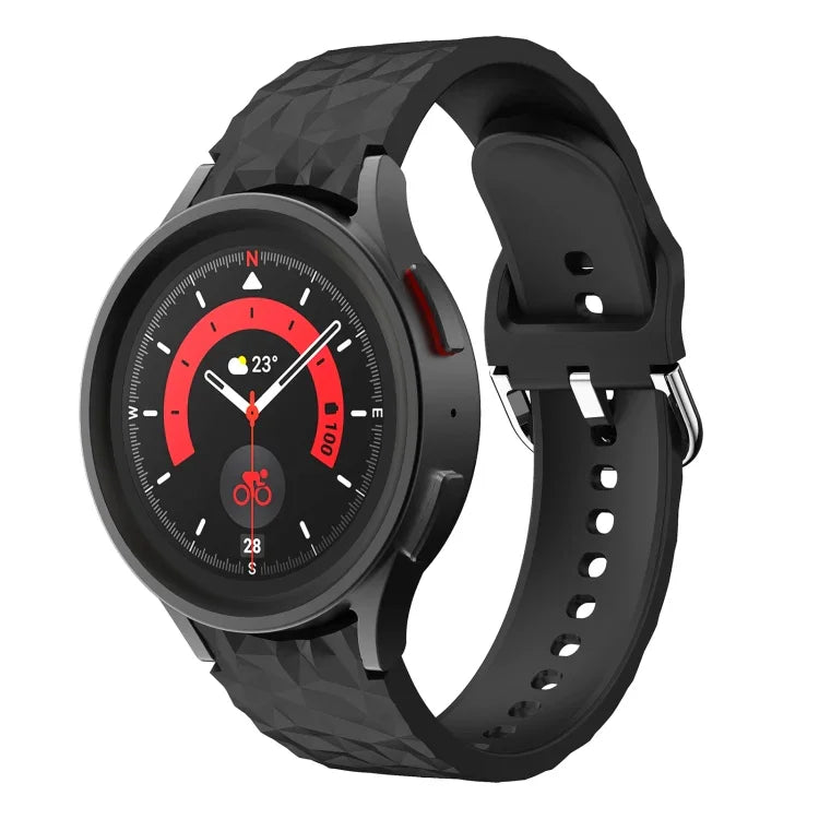 Rhombus Texture Silicone Watch Band, For Samsung Galaxy Watch 5 / Watch 5 Pro