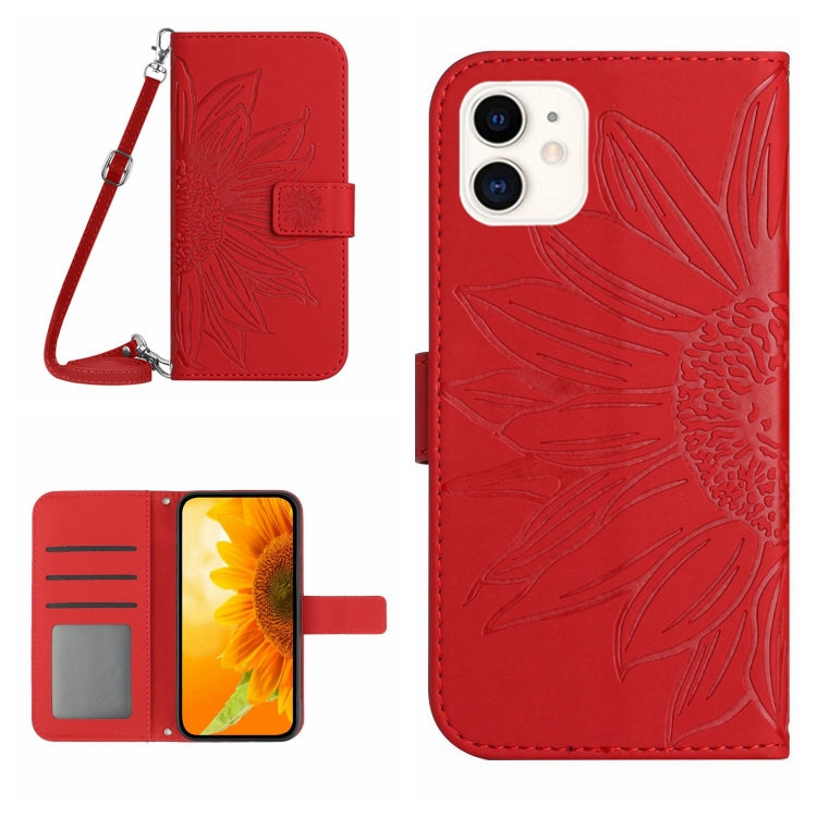 Skin Feel Sun Flower Pattern Flip Leather Phone Case, For iPhone 11, For iPhone 11 Pro, For iPhone 11 Pro Max, For iPhone 12 mini