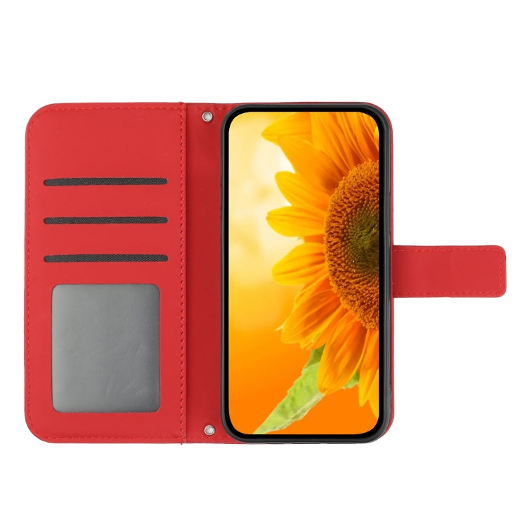 Skin Feel Sun Flower Pattern Flip Leather Phone Case, For iPhone XS Max