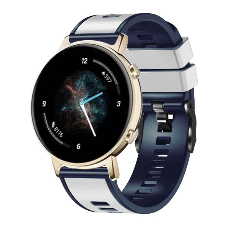 สายรัดนาฬิกาซิลิโคนทอเรียบสองสี สำหรับ Samsung Galaxy Watch 5 40 มม. / 44 มม.