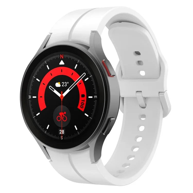 สายรัดนาฬิกาซิลิโคนหัวเข็มขัดสีสันสดใส สำหรับ Samsung Galaxy Watch 5 Pro 45 มม.