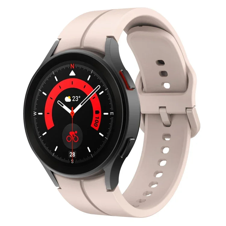 สายรัดนาฬิกาซิลิโคนหัวเข็มขัดสีสันสดใส สำหรับ Samsung Galaxy Watch 5 Pro 45 มม.