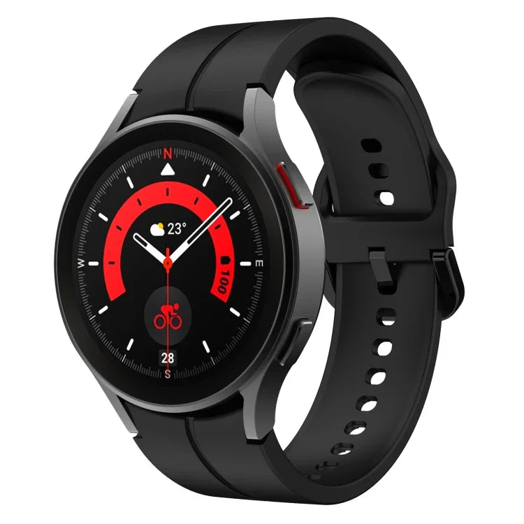 สายรัดนาฬิกาซิลิโคนหัวเข็มขัดสีสันสดใส สำหรับ Samsung Galaxy Watch 5 Pro 45 มม.