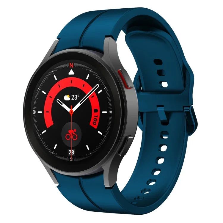 สายรัดนาฬิกาซิลิโคนหัวเข็มขัดสีสันสดใส สำหรับ Samsung Galaxy Watch 5 Pro 45 มม.