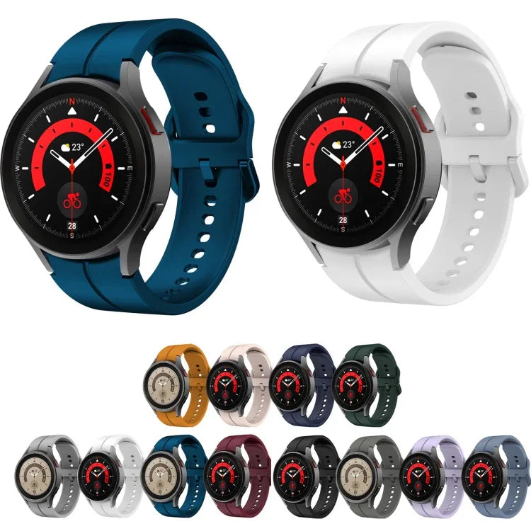 สายรัดนาฬิกาซิลิโคนหัวเข็มขัดสีสันสดใส สำหรับ Samsung Galaxy Watch 5 Pro 45 มม.