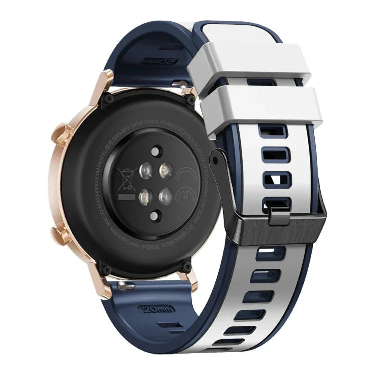 สายนาฬิกาซิลิโคนทอเรียบสองสี สำหรับ Samsung Galaxy Watch 5 Pro 45mm
