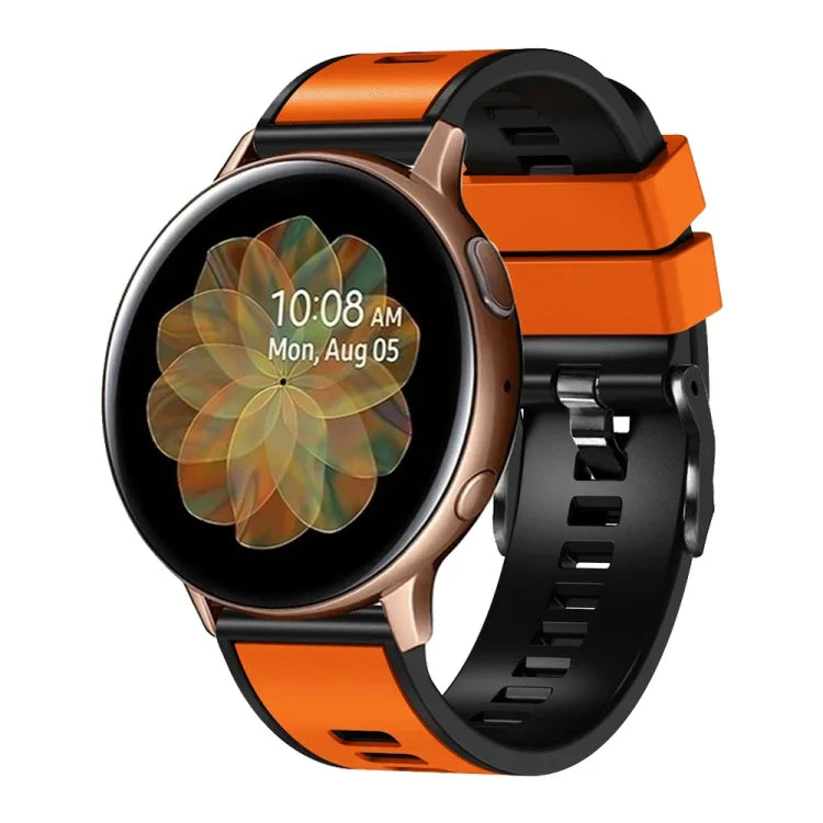 สายนาฬิกาซิลิโคนทอเรียบสองสี สำหรับ Samsung Galaxy Watch 5 Pro 45mm