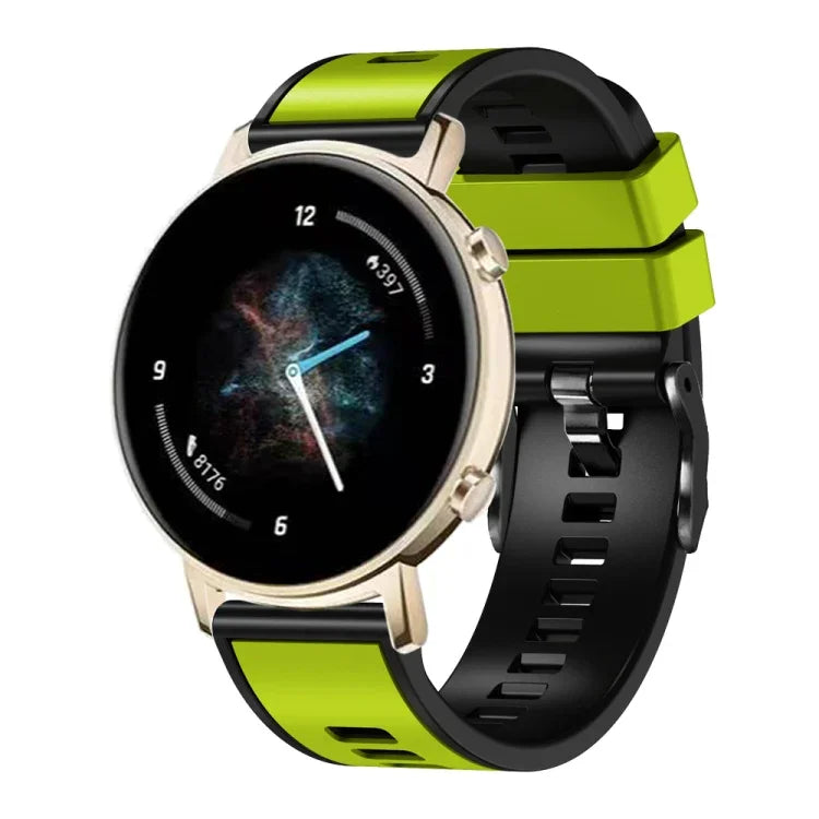 สายนาฬิกาซิลิโคนทอเรียบสองสี สำหรับ Samsung Galaxy Watch 5 Pro 45mm