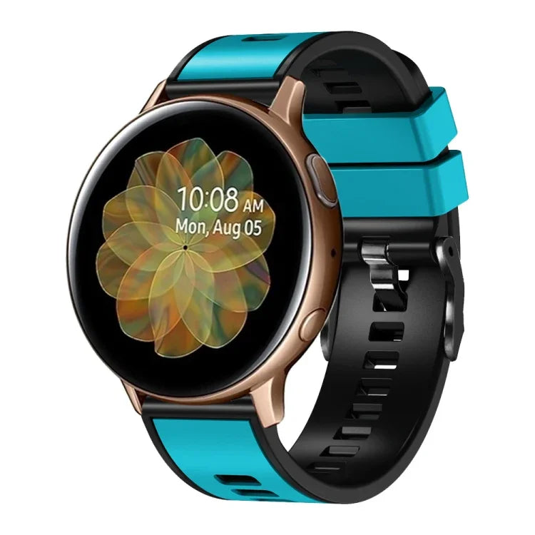 สายนาฬิกาซิลิโคนทอเรียบสองสี สำหรับ Samsung Galaxy Watch 5 Pro 45mm