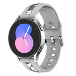 สายนาฬิกาซิลิโคนพิมพ์ลายเส้นตั้ง สำหรับ Samsung Galaxy Watch 5 40mm / 44mm, สำหรับ Samsung Galaxy Watch 5 Pro 45mm