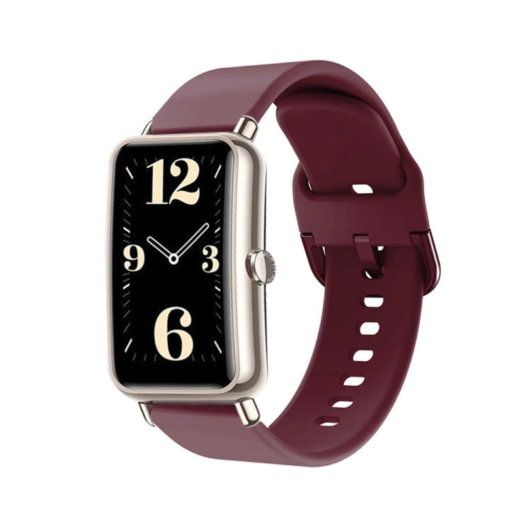 Color Buckle Silicone Watch Band, For Huawei B3, For Huawei Band 6, For Huawei Fit Mini
