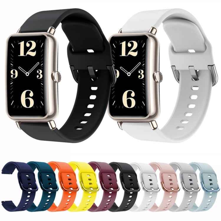 Color Buckle Silicone Watch Band, For Huawei B3, For Huawei Band 6, For Huawei Fit Mini