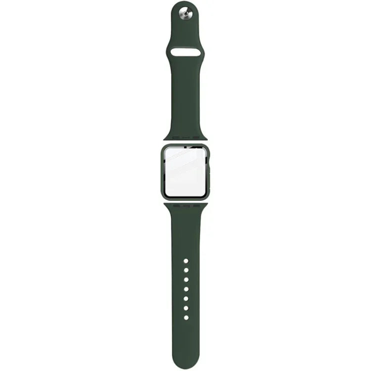 สายรัดนาฬิกาซิลิโคน imak พร้อมกรอบ PC และฟิล์มกระจกนิรภัย สำหรับ Apple Watch SE 2022 40 มม. สำหรับ Apple Watch SE 2022 44 มม.